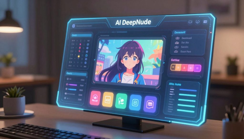 AI DeepNude anime interface